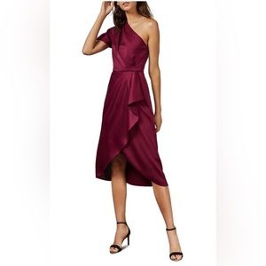 TED BAKER LONDON Ridah One Shoulder Dress 0